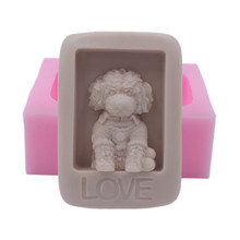 Lovely Dog Silicone Mold for Soap Making 3D Soap Molds Decorating Fondant Chocolate Cake Mold Aroma Gypsum Resin Craft Moulds 2024 - buy cheap