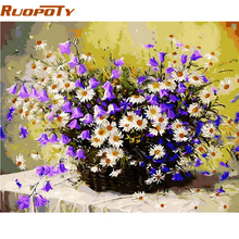 RUOPOTY Picture Daisy Flowers DIY Painting By Numbers Home Decoration Hand Painted Oil Painitng Home Wall Art Picture 40x50cm 2024 - buy cheap