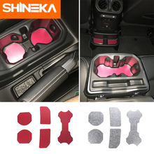 SHINEKA Interior Mouldings Cup Pad for Jeep JL Wrangler 2018 UP Aluminum Alloy Water Bottle Cup Pad Interior Trims for Jeep JL 2024 - buy cheap