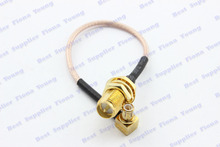 50 pcs\lot Wholesale Straight RP SMA Jack to Right Angle MCX Plug Connector 10cm RG178 Extension Pigtail Cable 2024 - buy cheap