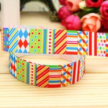 7/8'' Free shipping pattern printed grosgrain ribbon hair bow headwear party decoration wholesale OEM 22mm H4885 2024 - buy cheap
