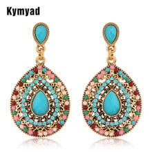 Kymyad Bohemian Vintage Drop Earrings For Women Elegant Water Drop Peandant Earings Fashion Jewelry 2024 - buy cheap