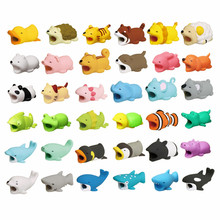 5pcs Cable Protector for Iphone cable Winder Phone holder Accessory chompers rabbit dog cat Animal doll model funny 2024 - buy cheap