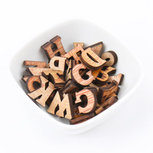 Natural Wooden Hollow A-Z Letter Shape Scrapbooking Craft For Embellishments Handmade DIY Handicraft Decoration 16mm 100pcs 2024 - buy cheap