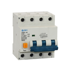 Disjuntor de corrente residual OB8L-40 3p + n 20a/25a/32a, rcbo para sobrecarga, corrente residual, proteção de curto-circuito 2024 - compre barato