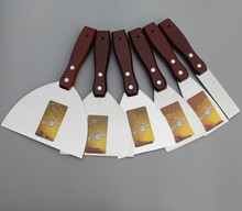 Cuchillo rascador de acero inoxidable, herramienta de mano con mango de madera para enyesado de pared, 1, 2, 3, 4, 5, 6 pulgadas, 6 uds. 2024 - compra barato