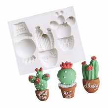 Cactus Succulents Chocolate Mold Fondant Cake Silicone Mould Clay Moulds Silicone Mold Bakin Baking Resin Silicone Rubber PRZY 2024 - buy cheap