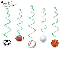 Sports Theme Basketball football rugby Ceiling Hanging Swirl Decoration Sports Meeting Event Birthday Party Decorations Supplies 2024 - buy cheap