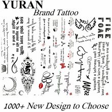 3D Diy Black Inspired Quotes Temporary Tattoo Stickers For Kids Girl Children Women Body Art Tattoo Paper Small Words Sexy Tatoo 2024 - buy cheap