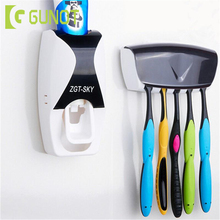 Настенный автоматический держатель для ванной комнаты GUNOT, пластиковый набор аксессуаров для ванной комнаты, диспенсер для зубной пасты 2024 - купить недорого