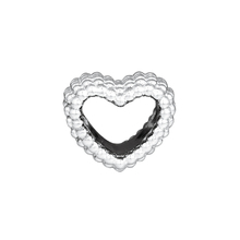 Beaded Heart Charm Fits charms silver 925 original Bracelets For Woman sterling silver jewelry Fashion beads 2024 - buy cheap