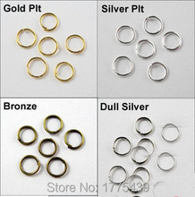 Anéis abertos de conexão 4mm, dourado, prateado, bronze, cobre, preto, para artesanato, fabricação de joias, 2000 peças 2024 - compre barato