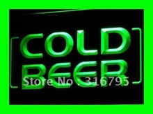 i348 Cold Beer Bar Pub Club OPEN NEW LED Neon Light Sign On/Off Switch 20+ Colors 5 Sizes 2024 - buy cheap