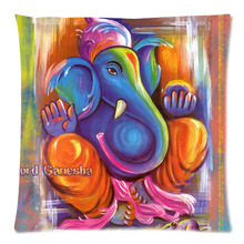 Ganesha Of Hinduism Lord Pattern Pattern Cotton Linen Pillow Case/Cushion Cover 17.7"X17.7"(45 X 45CM) Twin Side Printing 2024 - buy cheap