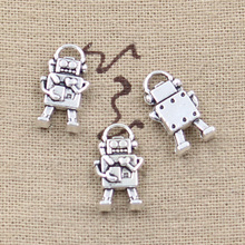 12pcs Charms Mechanic Robot 17x9mm Antique Making Pendant fit,Vintage Tibetan Silver color,DIY Handmade Jewelry 2024 - buy cheap