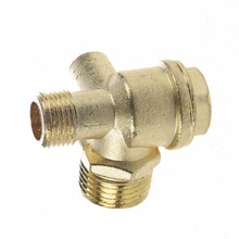 Conector de tubo de hilo femenino de 3/8 "válvula de retención del compresor de aire tono dorado Envío Directo 2024 - compra barato