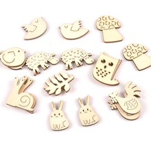 20pcs New Lovely Mix Animals Pattern Wood Slices For Handmade Home Decoration Crafts Scrapbooking DIY Wooden Ornaments m2155 2024 - buy cheap