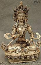 11" Tibet Buddhism White Copper Silver Vajrasattva Bodhisattva God Buddha Statue 2024 - buy cheap