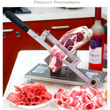 Aço inoxidável cortador de carne congelada manual slicer corte doméstico presunto rolo carne de carneiro comercial aplainamento máquina 2024 - compre barato