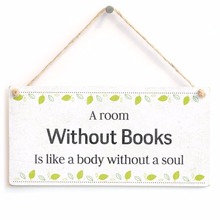 Meijiafei um quarto sem livros é como um corpo sem soul-adorável amante de livros acessórios para casa sinalização de 10 "x 5" 2024 - compre barato