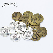 YuenZ 12pcs/set 12 constellation round charms antique pendant for Bracelet jewelry making 23*23mm L404 2024 - buy cheap