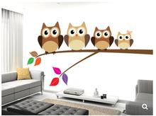 Custom papel de parede infantil,Owl Family, 3D cartoon mural for living room bedroom children's room wall waterproof wallpaper 2024 - buy cheap