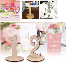 10pcs/pack Number 1-10 Place Holder Table Number Figure Card Wooden Wedding Signs Party Supplies Digital Seat Decoration 2024 - buy cheap