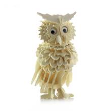 Children's 3D Simulation Of Wooden Jigsaw Puzzle Model Animal Night Owl Wooden Toys Puzzle 3d Educational Toys 2024 - buy cheap