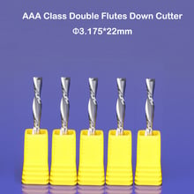 5pcs AAA 3.175X22mm DOWN Cut Two Flutes Spiral Carbide Mill Tool Cutters for CNC Router Wood Acylic Aluminum End Mill Cutter Bit 2024 - buy cheap