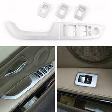 Car Accessories Interior Car Window Lift Button Protection Frame Trim For BMW E90 3 Series 2005-2012 LHD ABS Chrome Silver 4 Pcs 2024 - buy cheap