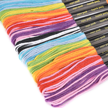 24 шт., разноцветные нитки для вышивки DMC, 20 смешанных цветов, шитье, моток пряжи, для рукоделия, вышивки крестиком набор ниток 2024 - купить недорого