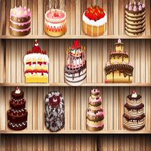 Custom 3d wallpaper  Delicious Colorful cake Dessert shop restaurant decoration background wall wallpaper mural 2024 - buy cheap