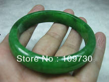 Бесплатная SHIIPPING 00469 ПРИРОДА красивый зеленый жадеит браслет 56 мм 2024 - купить недорого