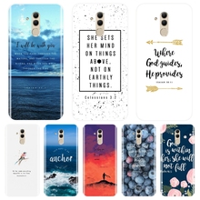 Phone Case Silicone For Huawei Mate 20 10 9 Pro Bible Verse Quotes Text Flower Soft Back Cover For Huawei Mate 7 8 9 10 20 Lite 2024 - buy cheap