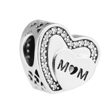 Fits for Pandora Bracelets Tribute to Mom Silver Beads 100% 925 Sterling Silver Charms DIY Jewelry Free Shipping 2024 - buy cheap