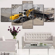 Canvas HD Prints Poster Living Room Decorative Framework 5 Piece Vehicles L580 Wheel Loader Painting Wall Art Modular Pictures 2024 - buy cheap