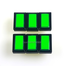 Green New 6pcs/lot Rectangular LED Illuminated Arcade Push Button 50mm*33mm Size for Arcade Sticks USB Connector PC Game - Green 2024 - buy cheap