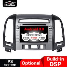 Uint-rádio multimídia automotivo, android 9.0, dsp, reprodutor de dvd, navegação gps, para hyundai santa fe 2005-2012, estéreo, tela 4 + 64 gb 2024 - compre barato