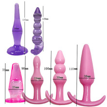6pcs/set Butt Plug Anal Dildo Erotic Anal Toys Prostate Massager Adult Gay Silicone Anal Plug Beads Sex Toys for Woman Men 2024 - buy cheap