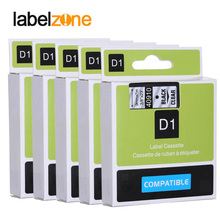 Dymo-impresora de etiquetas d1 40910, negra en transparente, 5 uds., compatible con d1, 9mm x 7m, cinta de cassette para impresora de etiquetas dymo 160 2024 - compra barato
