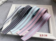 Kewgarden 10mm 3/8" Stripe Jacquard Ribbons Handmade Bowknot Satin Ribbon DIY Riband Garment Accessories 8M / Lot 2024 - buy cheap