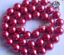 LL <<< 1487 Новинка AAA 10 мм розовое жемчужное ожерелье с ракушками Южной моря 18 дюймов Рождество 2024 - купить недорого