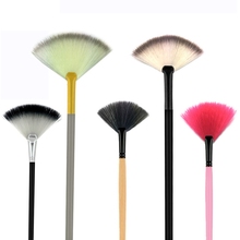 1Pcs Professional Soft Fan Shape Makeup Brush Face Powder Cheek Blush Highlighter Bronzer Brush Tools 6 Colors 2024 - buy cheap