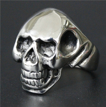 Size 7-14 Amazing Design Heavy Polishing Skull Ring 316L Stainless Steel Cool Fashion Mens Polishing Ghost Ring 2024 - buy cheap