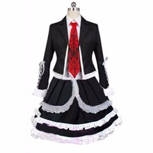 2018 dangan ronpa danganronpa celestia ludenberg uniforme manga longa superior vestido curto anime halloween cosplay traje 2024 - compre barato