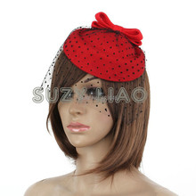 Женская фетровая шляпка-«Таблетка» с зажимом для волос 2024 - купить недорого