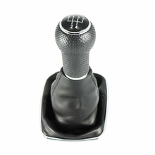 Gear Shift Knob Black Cap 5 Speed 23mm With Chrome Frame For VW Golf 4 1998 1999 2000 2001 2002 2003 2004 2005 2006 Bora 2024 - buy cheap