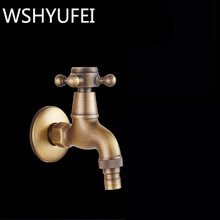 High quality golden balcony bathroom faucet Medium thick thick copper 4 point interface washing machine faucet Free shipping 2024 - buy cheap