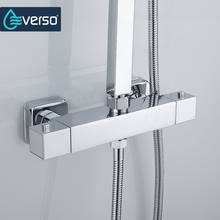 EVERSO Thermostatic Mixing Valve Bathroom Shower Faucet Set Thermostatic Control Shower Faucet Shower Mixer Tap 2024 - buy cheap