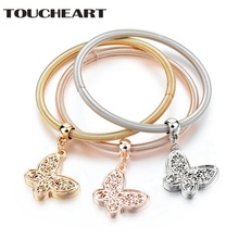 TOUCHEART Fashion Gold Butterfly Charm Bracelets & Bangle For Women Luxury Brand Retro Crystal Jewelry Making Bracelet SBR170037 2024 - buy cheap